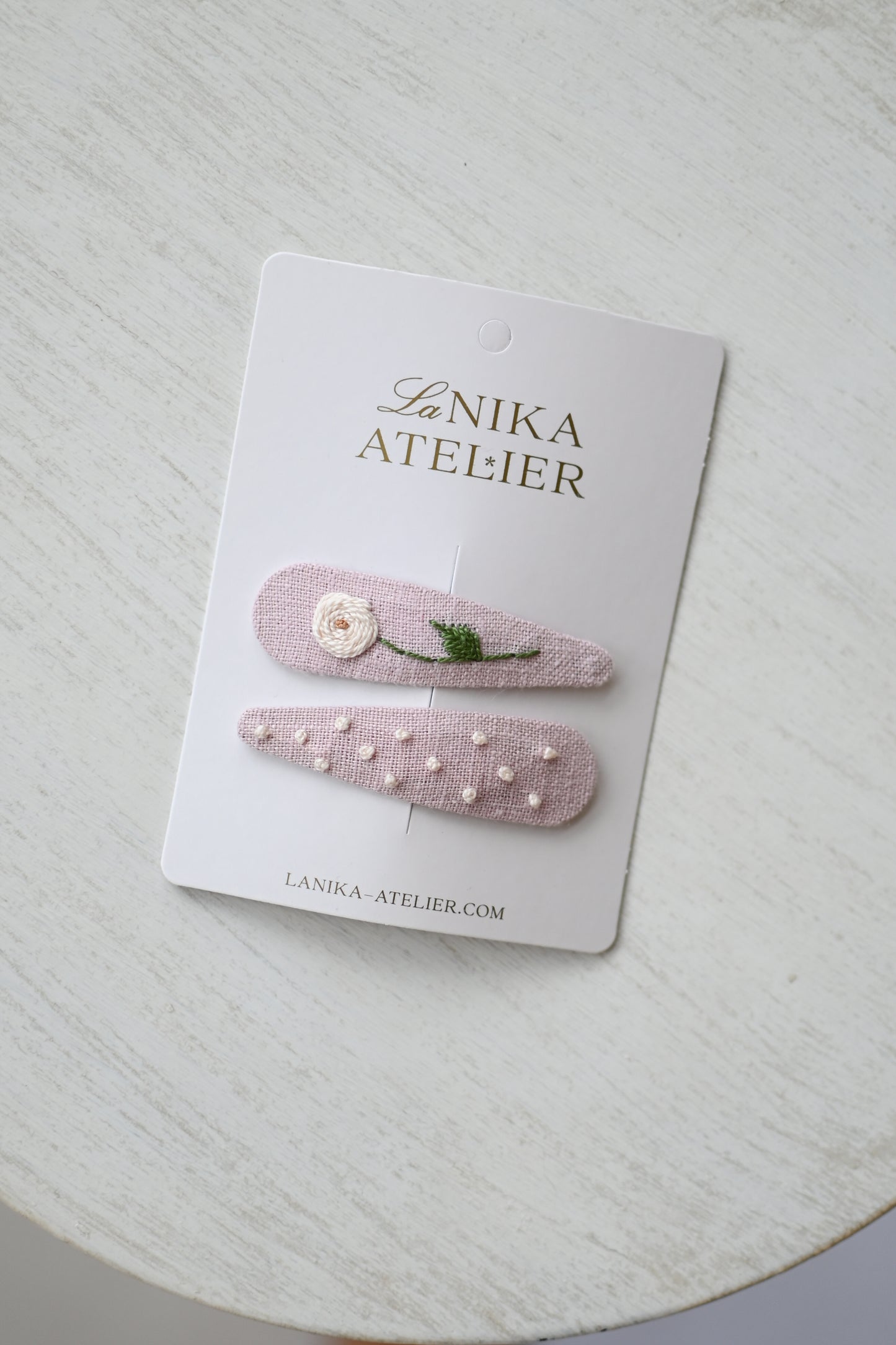 Špangice baby pink rose + dots