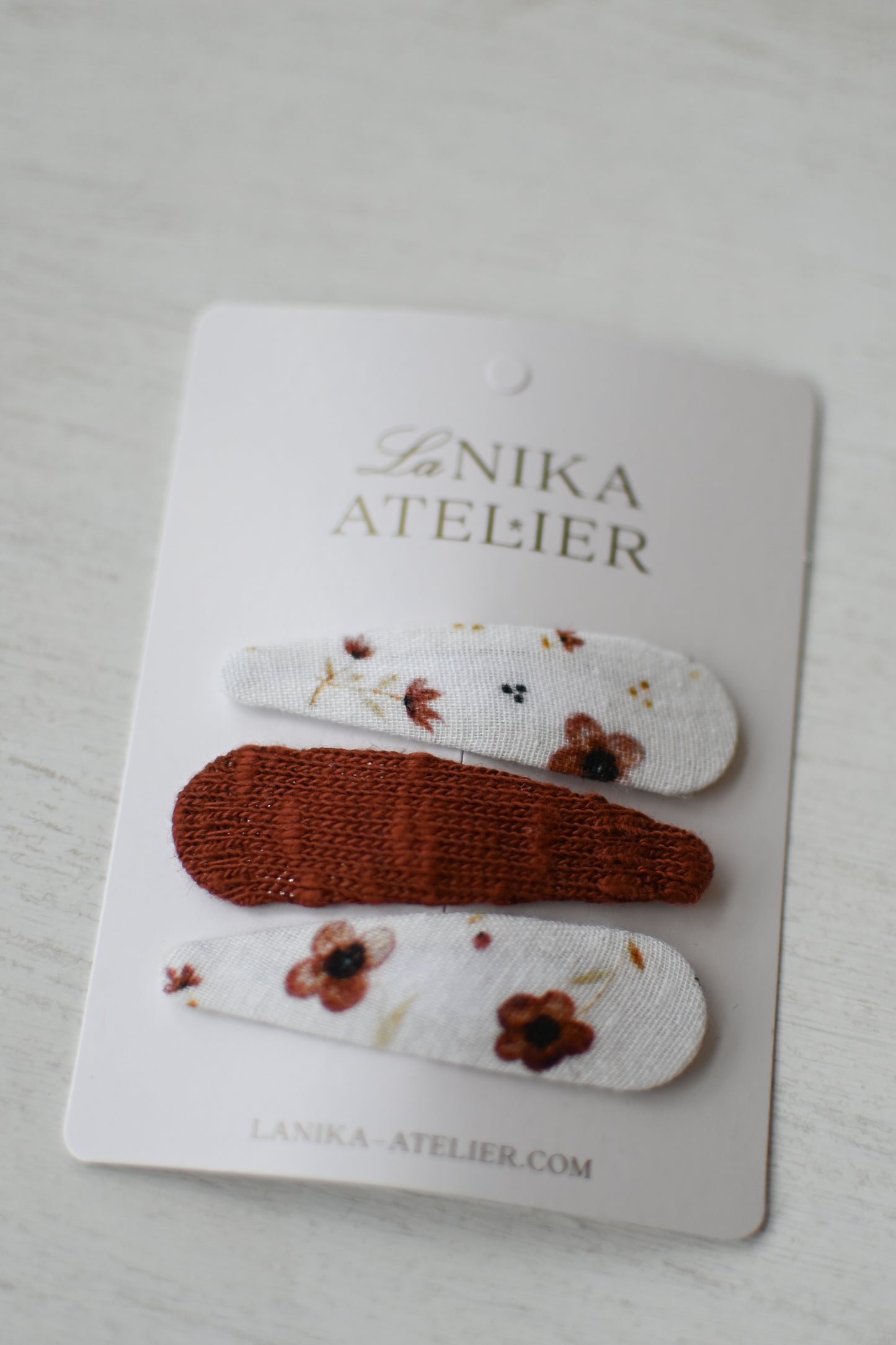 Špangice brown flowers trio