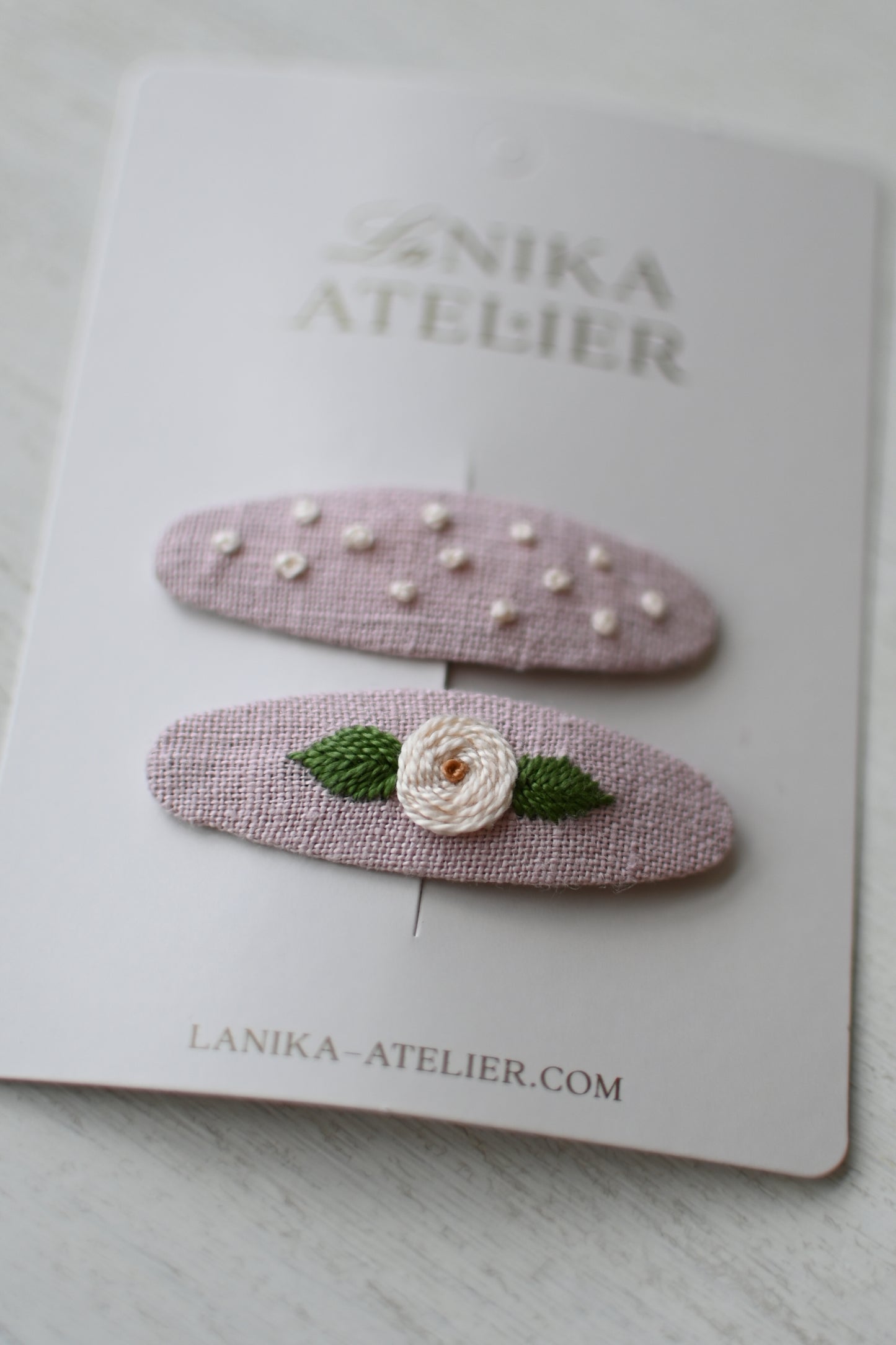 Oval špangice Rose + dots