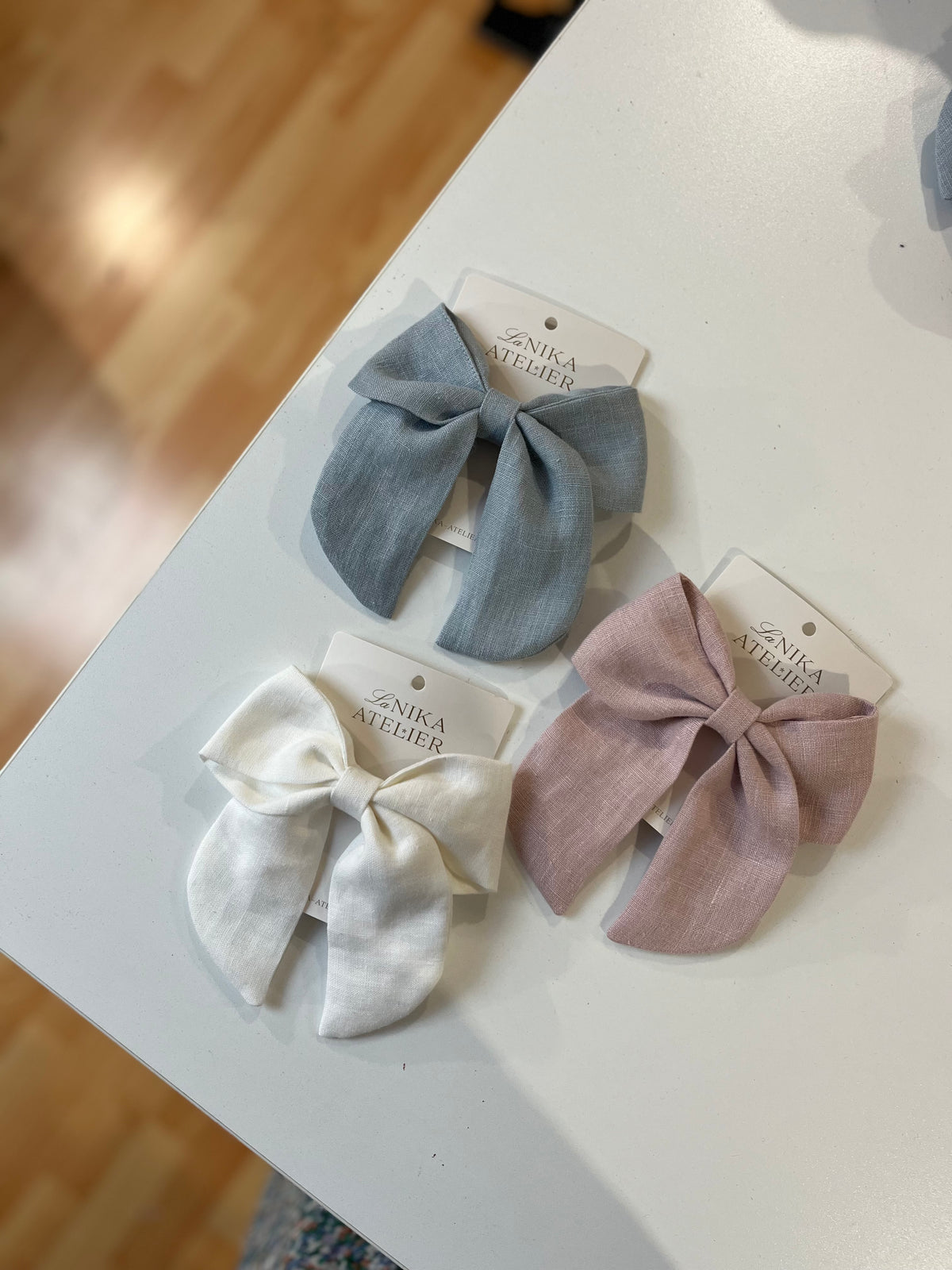 Lanena mašnica Sailor Bow: Large in Midi