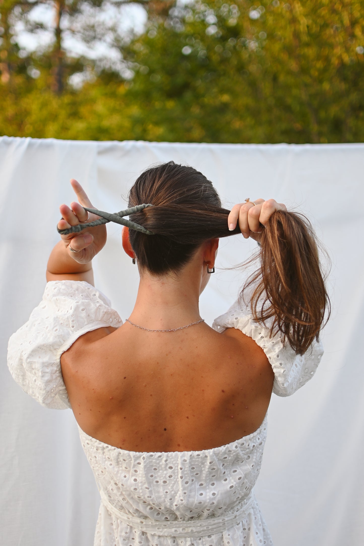 Skinny lanen scrunchie (elastike brez plastike)
