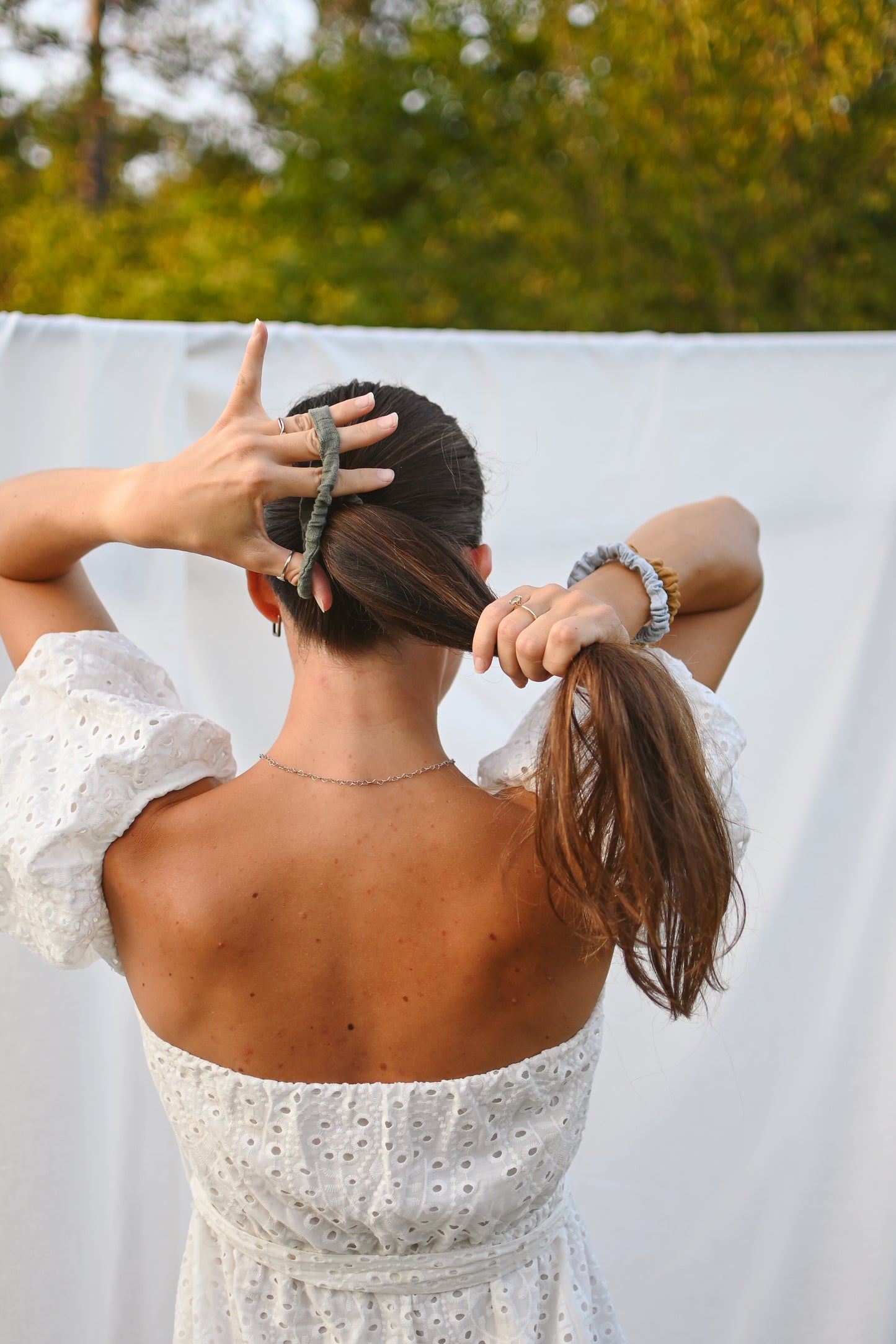 Skinny lanen scrunchie (elastike brez plastike)