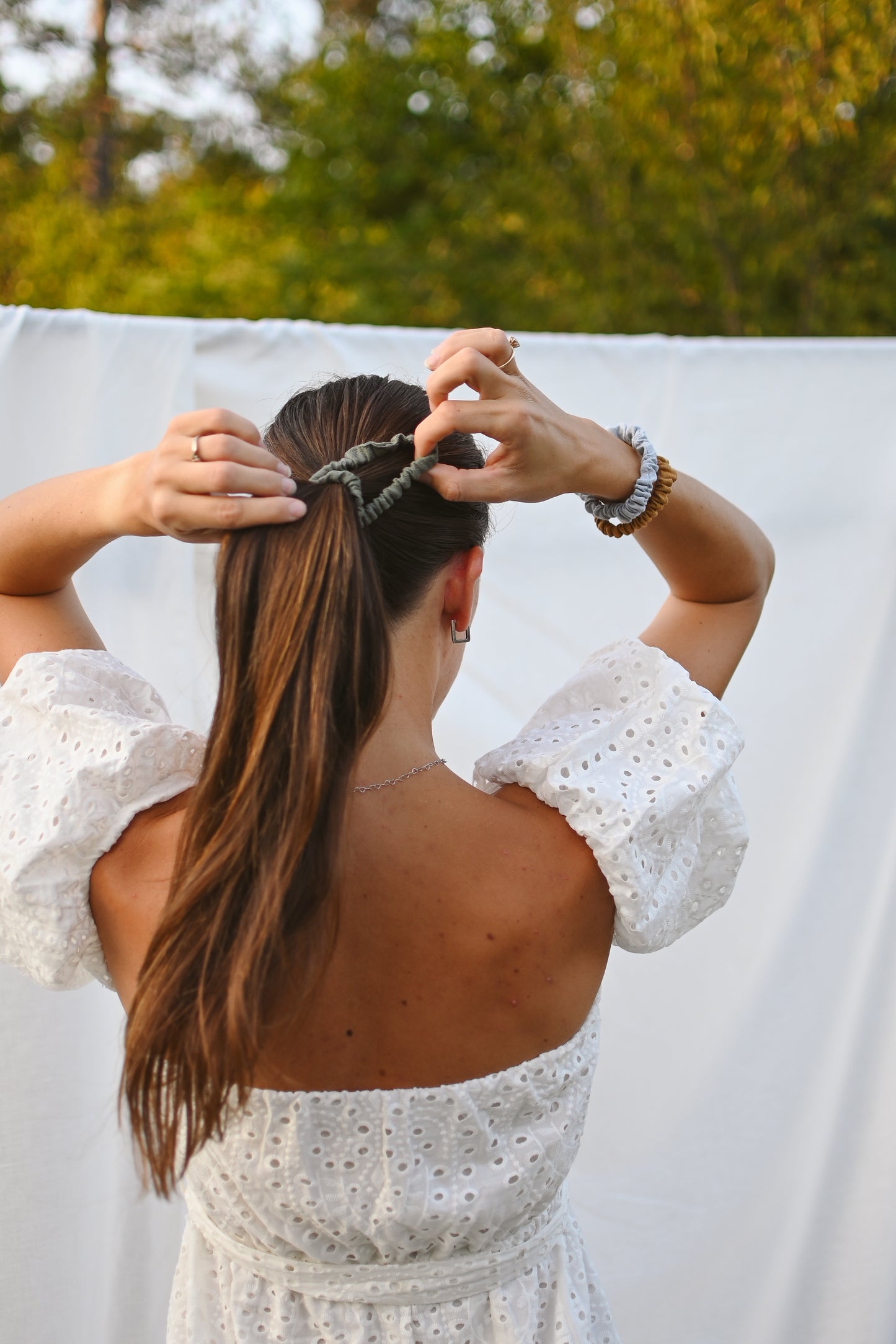 Skinny lanen scrunchie (elastike brez plastike)