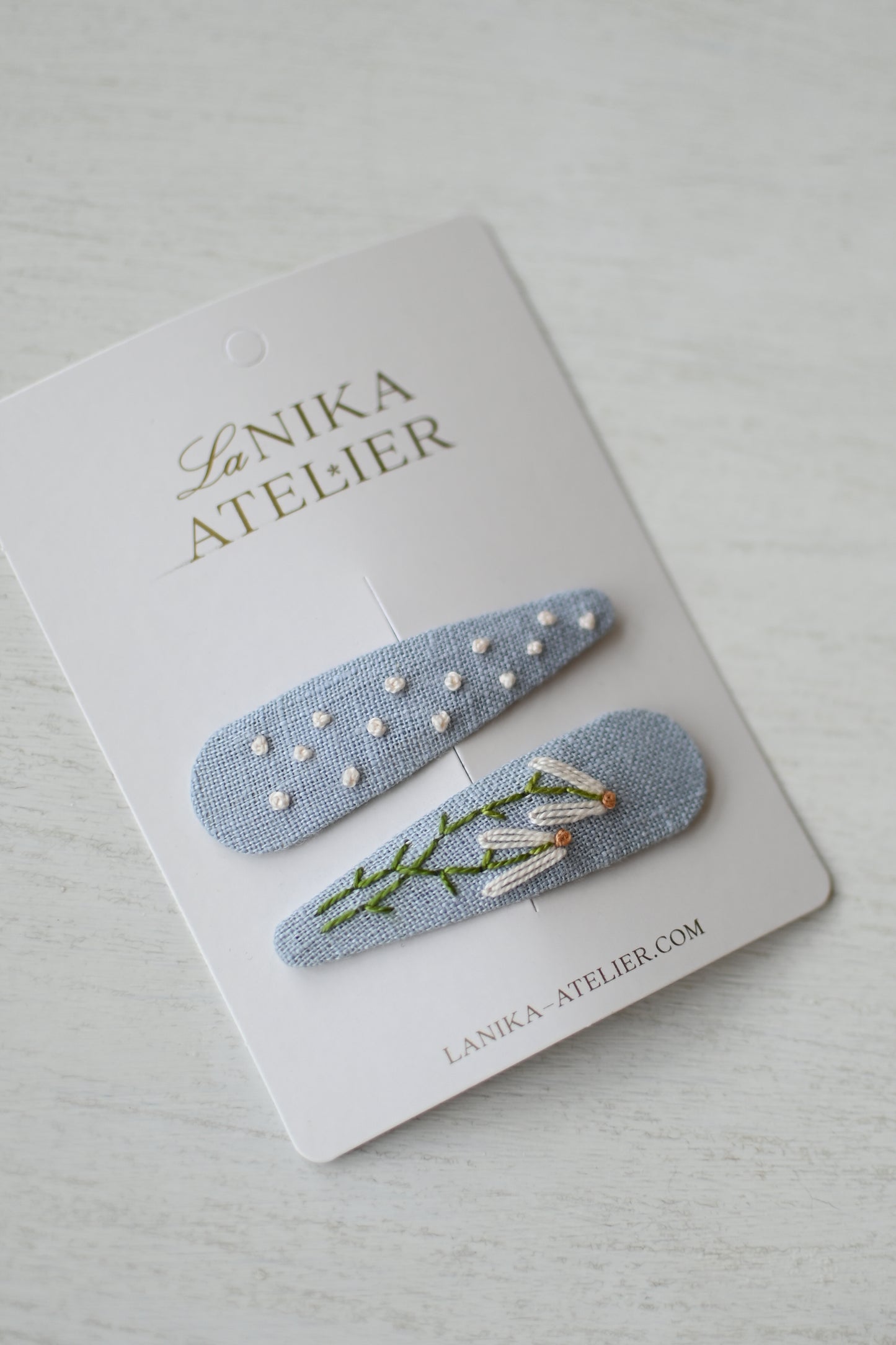 Špangice blue flower + dots