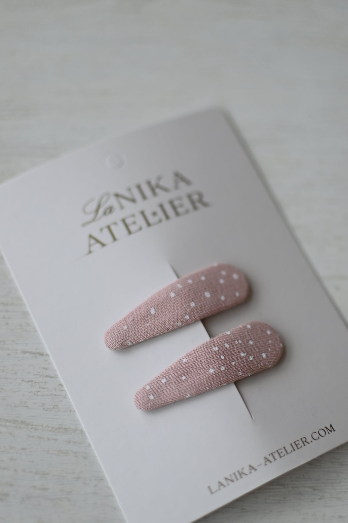 Mini špangice 5cm pink dots