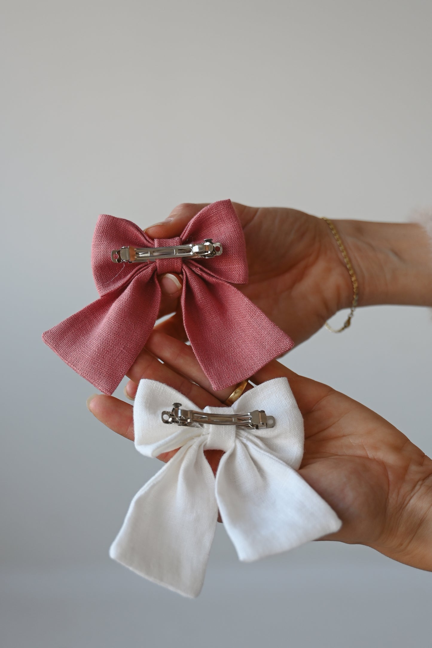 Midi lanene mašnice (enobarvne)