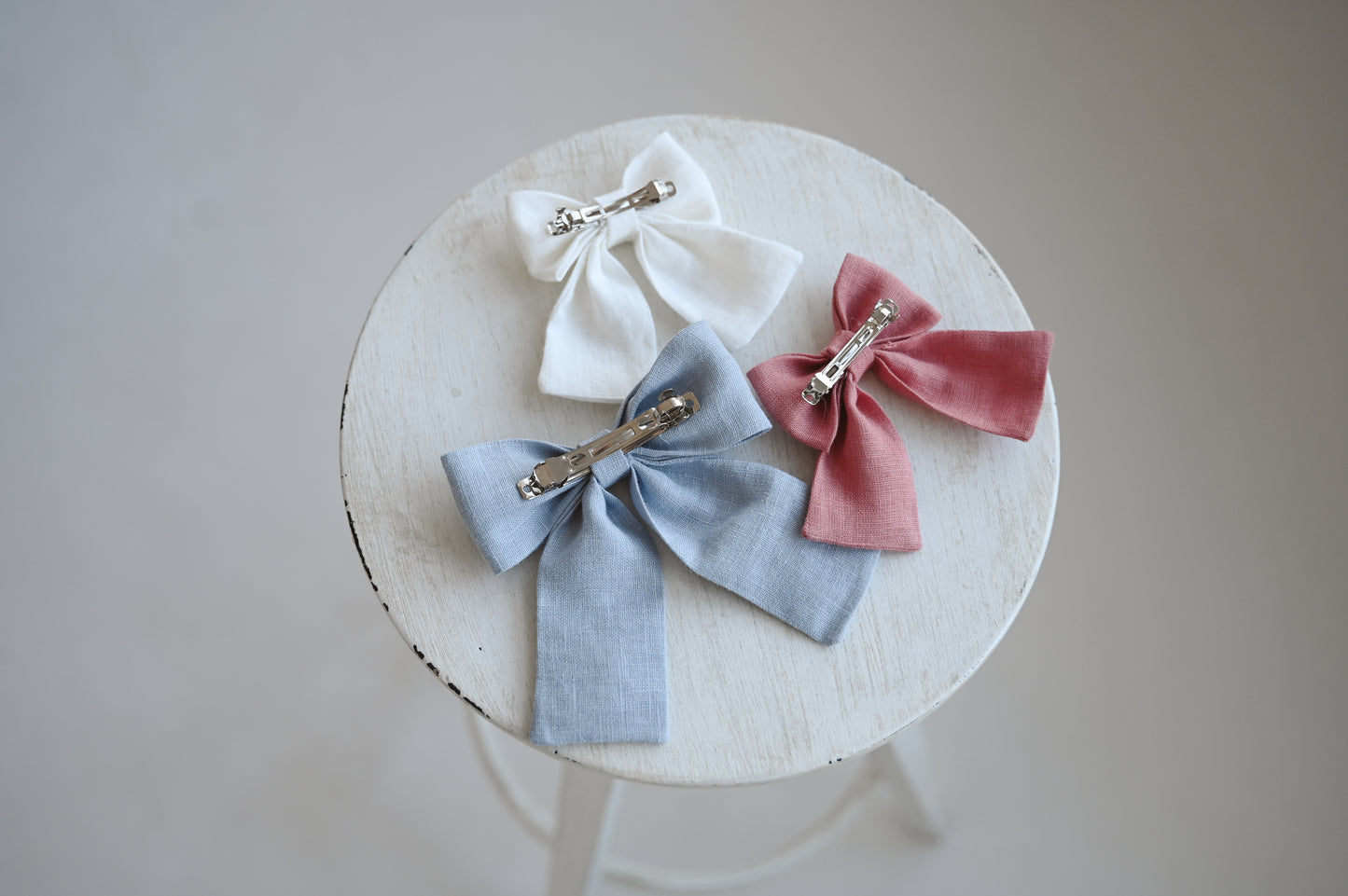 Midi lanene mašnice (enobarvne)