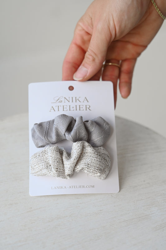 Scrunchie špangice grey 8 cm