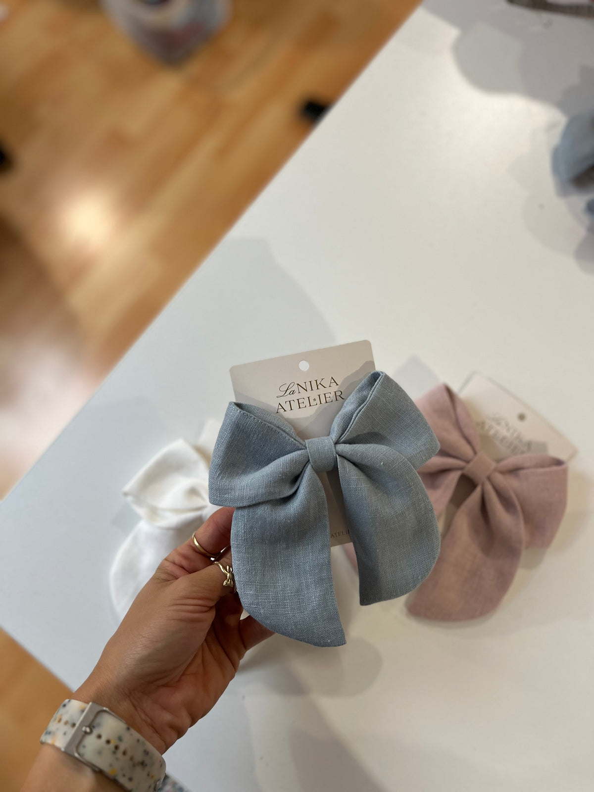Lanena mašnica Sailor Bow: Large in Midi