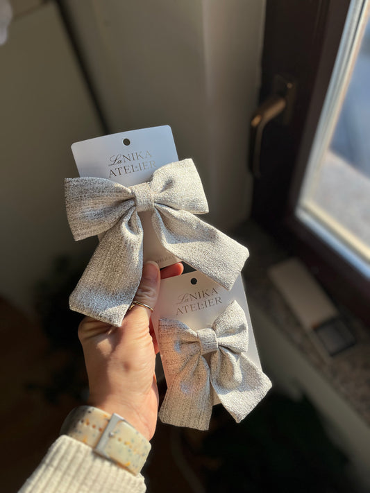 Midi & Large sive bleščeče mašnice