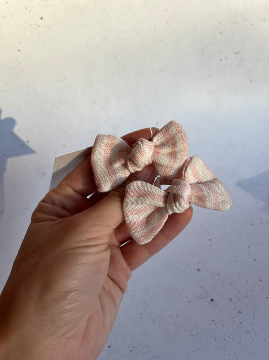 Mini mašnice (roza- črtaste)