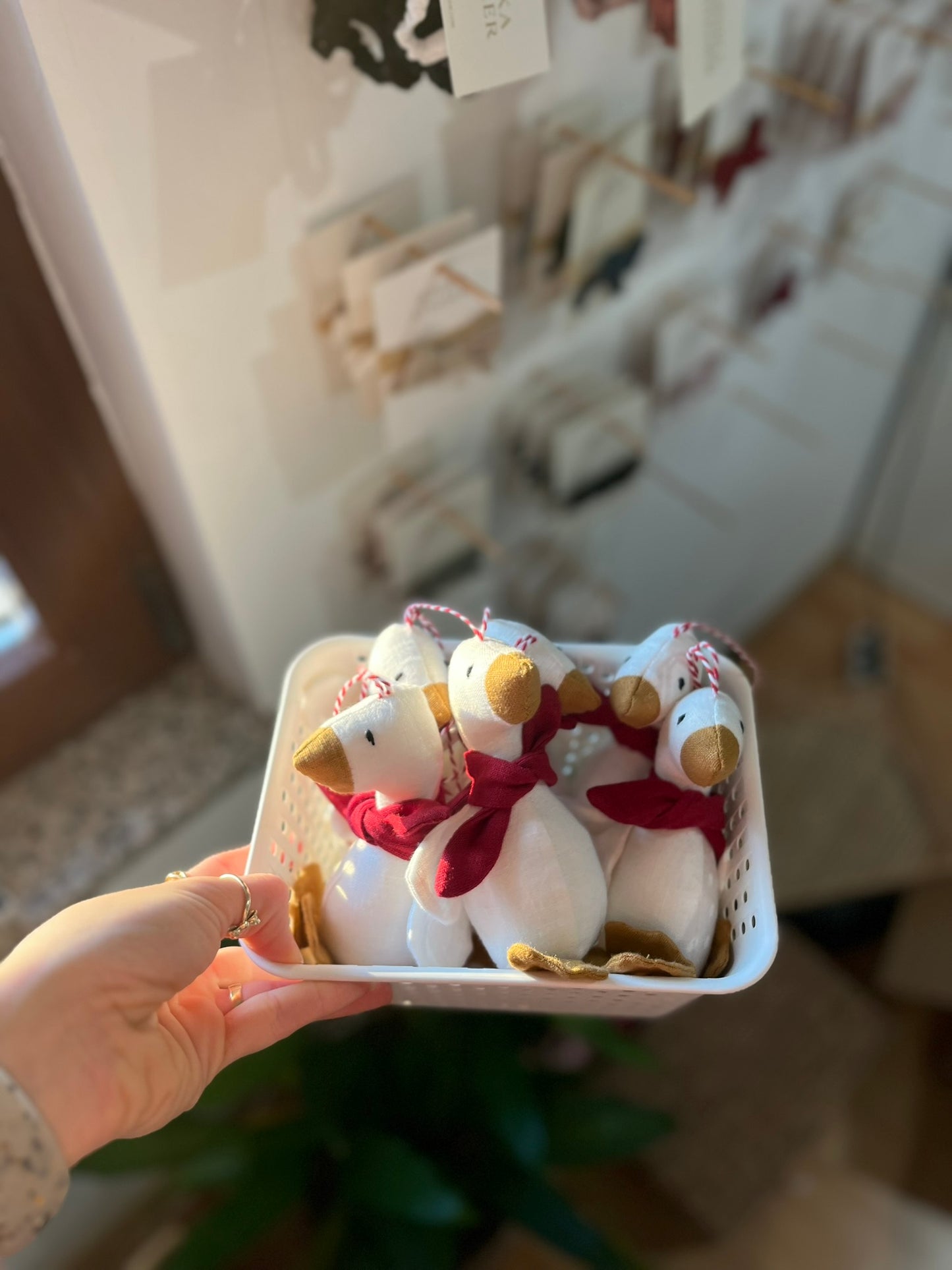 Lanena goska – dekorativni obesek