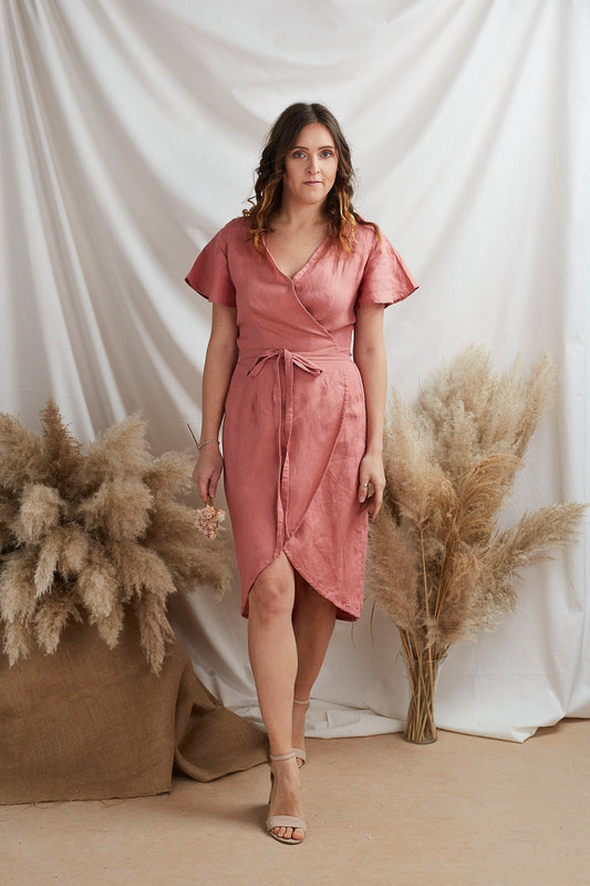 Wrap dress, 100%lan